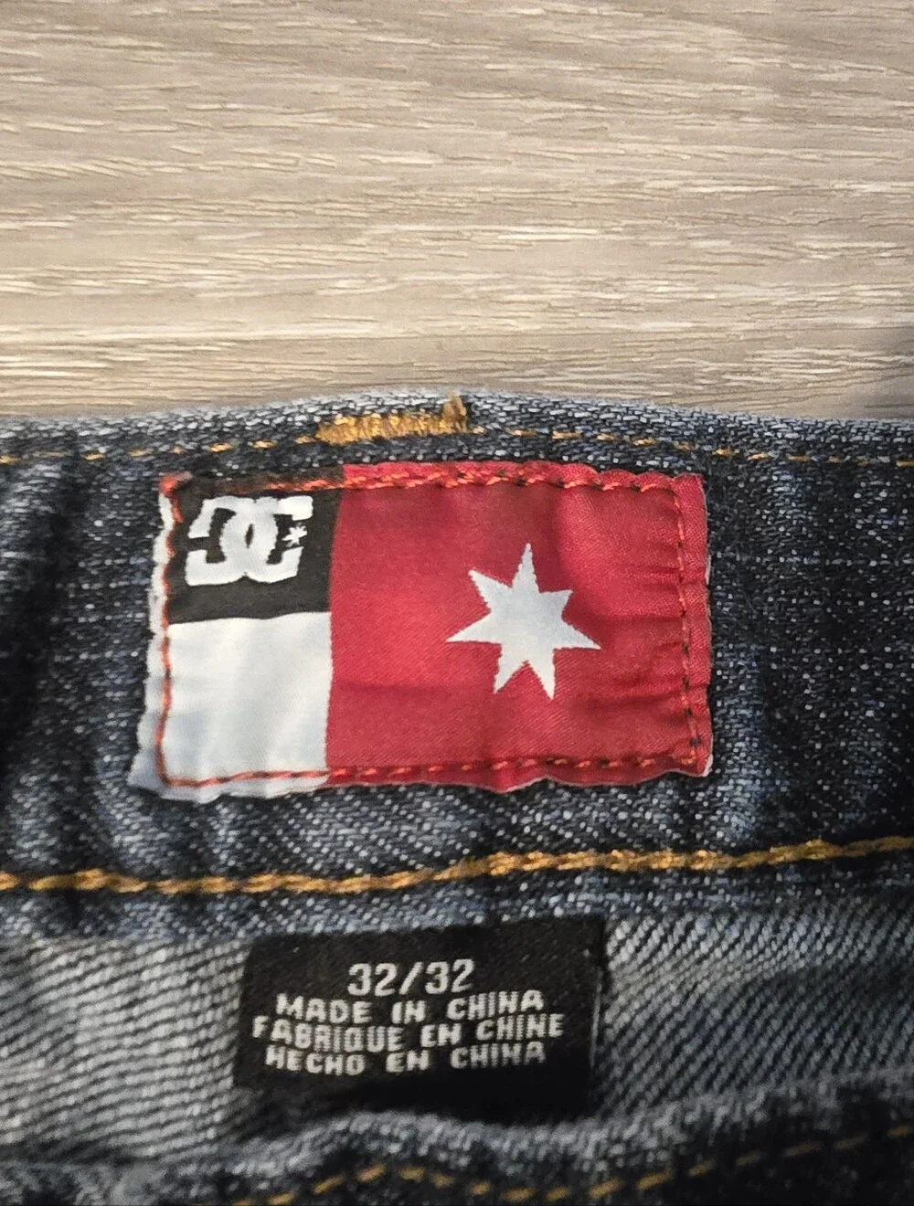 DC Men's Straight Jeans in Dark Blue Denim